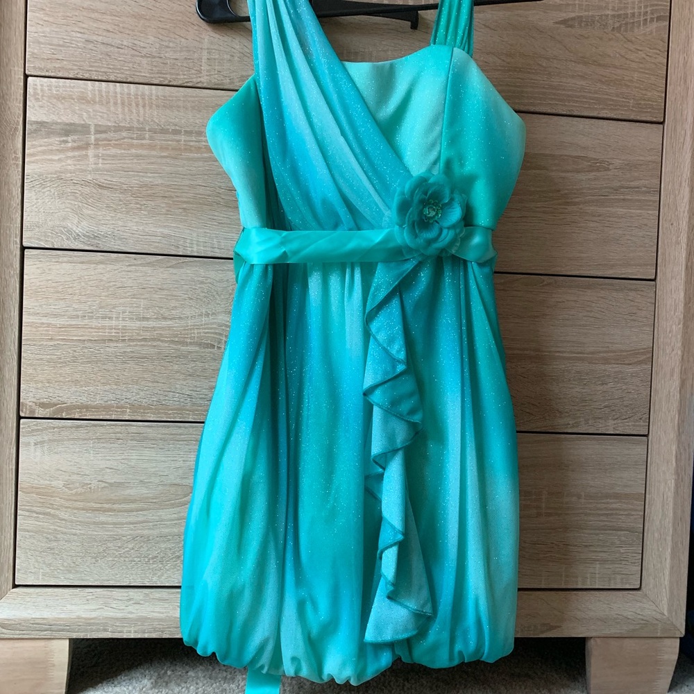 Sequin Hearts Seafoam Green Dress for Kids